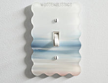 Load image into Gallery viewer, Light Switch Cover, Serene Ocean Abstract, Shiny Acrylic, Home Decor, Single Standard or Rocker Switch, Cute Switch Cover, Bedroom Decor
