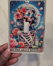 Load and play video in Gallery viewer, Salty B Skeleton Light Switch Cover, Bathroom Bedroom Decor, House warming, Single Standard Switch option, Renter Friendly, Home Decor
