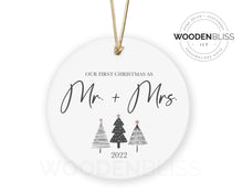 Load image into Gallery viewer, First Christmas Married Ornament 2022, Mr and Mr Gift, Gift For Couple, Wedding Gift, LGBTQ+, Christmas Gift, Personalized Gifts, Engaged
